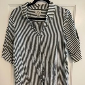 JCrew Navy / Cream Stripe Blouse